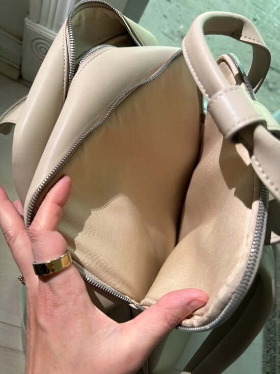 Monos Metro Backpack Ivory Vegan Leather with Folio Kit main image 8